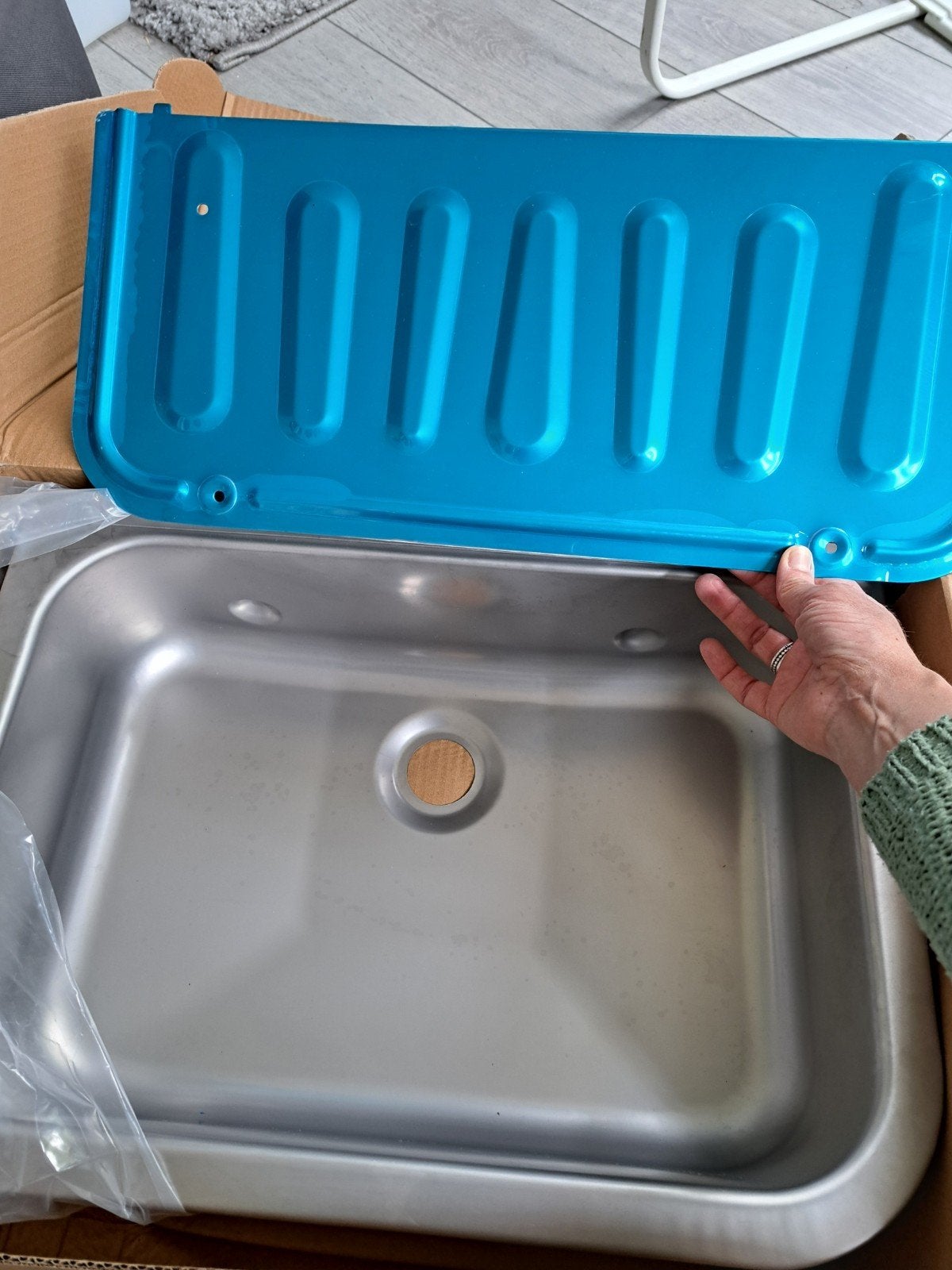 Nieuwe RVS wasbak in verpakking, Ophalen of Verzenden, Nieuw