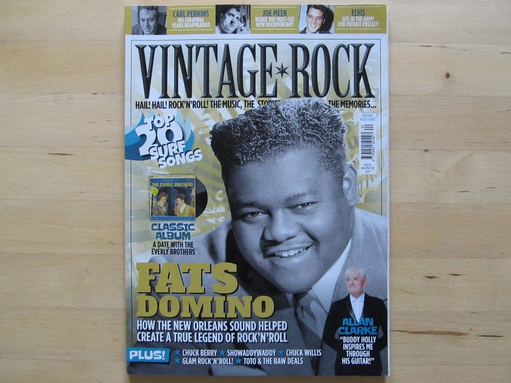 Vintage Rock #62 Fats Domino Everly Brothers Glamrock Surf, Verzamelen, Ophalen of Verzenden, 1980 tot heden, Buitenland, Tijdschrift