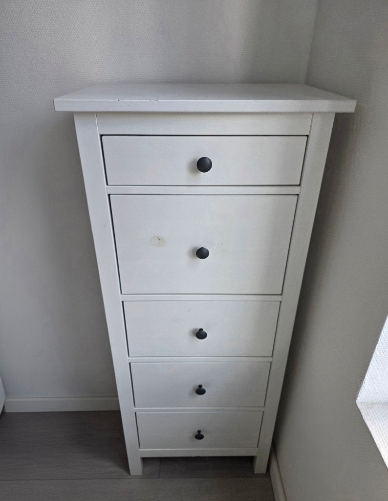 IKEA HEMNES ladekast wit: 5 laden, Ophalen, Gebruikt, 5 laden of meer, 50 tot 100 cm