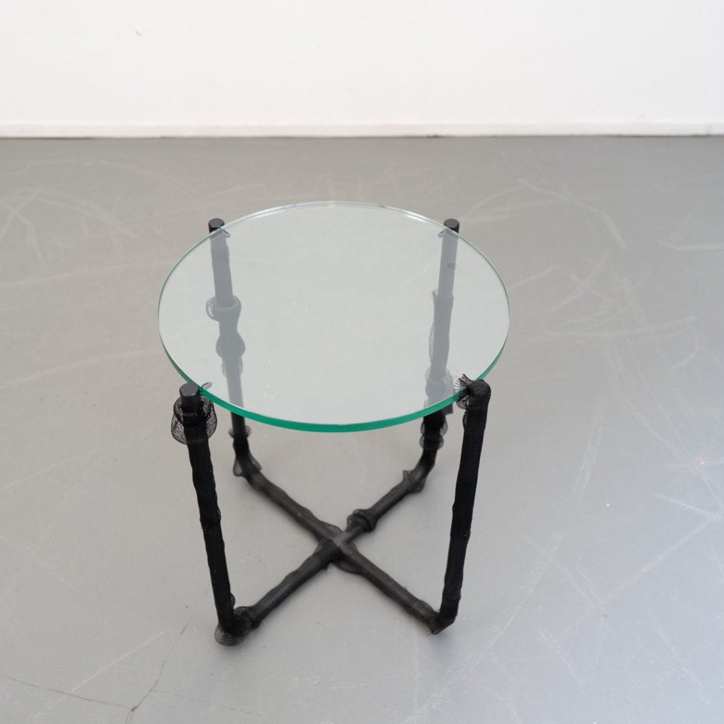 Gispen 413 Bijzettafel Glas - Zwart, Niet ingevuld, Nieuw, Niet ingevuld, Niet ingevuld