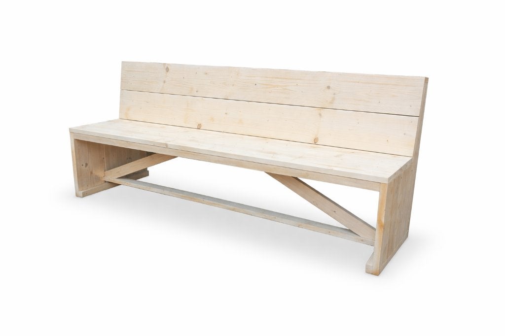 Steigerhouten Bank / steigerhouten tuinbank model Robin, Ophalen, Gebruikt