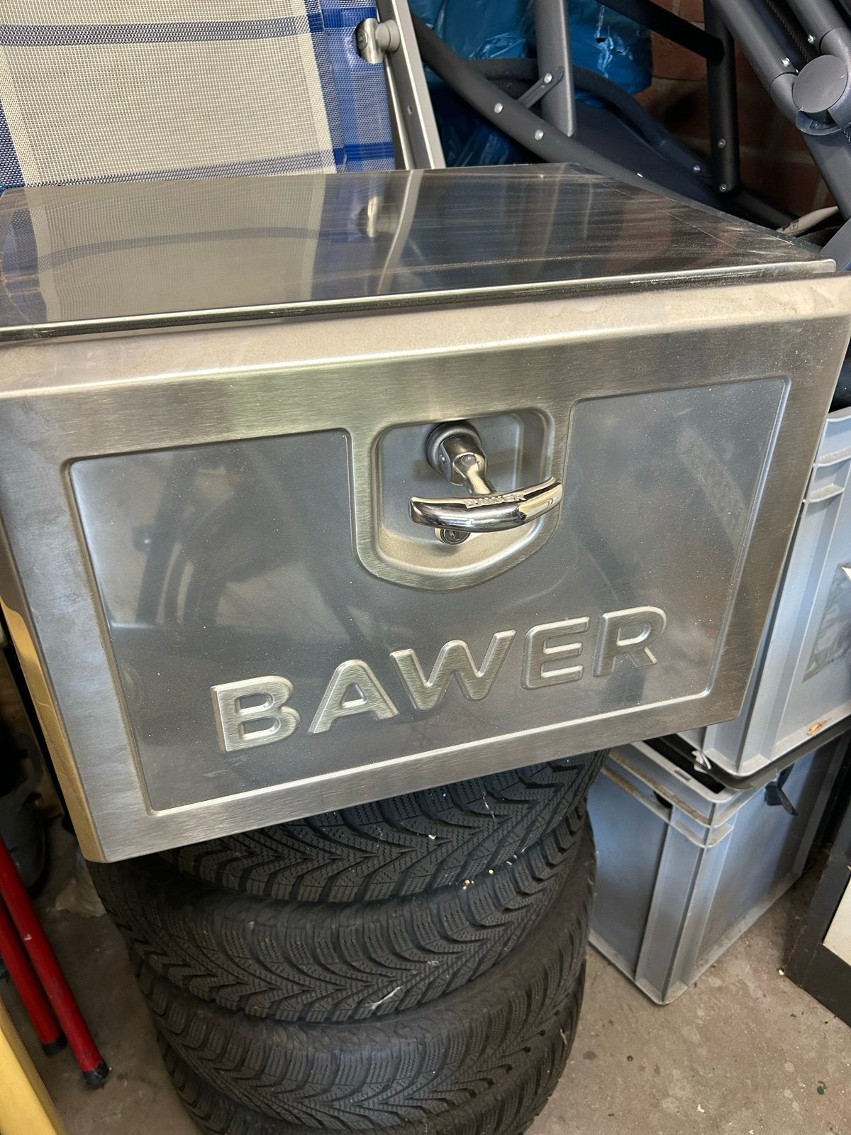 BAWER Aluminium Gereedschapskist met Slot, Ophalen, Nieuw