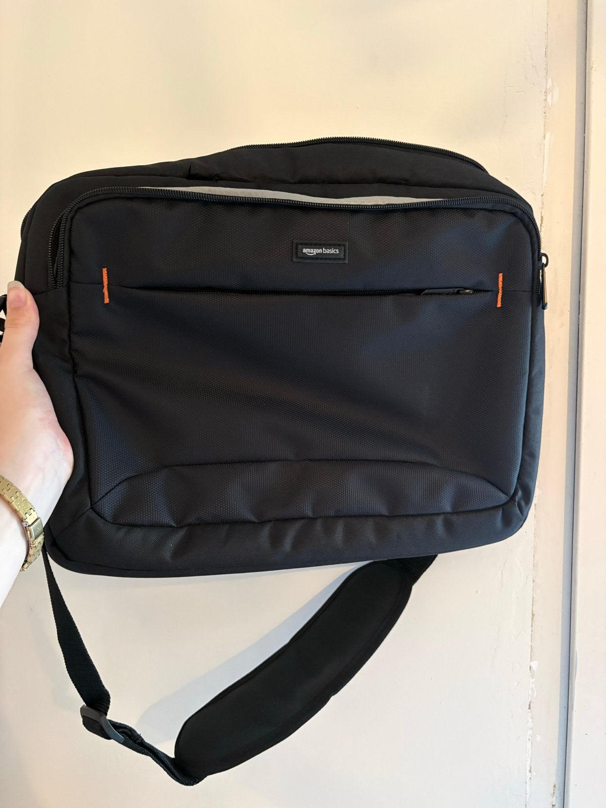 Amazon Basics Laptoptas / Schoudertas Zwart, Ophalen of Verzenden, Gebruikt, Zwart, Overige merken
