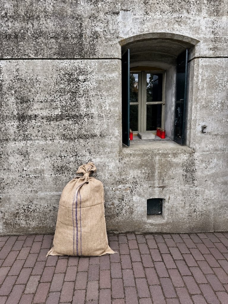 Jutezakken zitzak/poef – vintage, stevig – 6 stuks, Bruin, Geschikt voor buiten, Nieuw, Ophalen of Verzenden