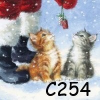 Servetten decoupage/bullet journal – kittens cadeautje C254, Verzenden, Nieuw
