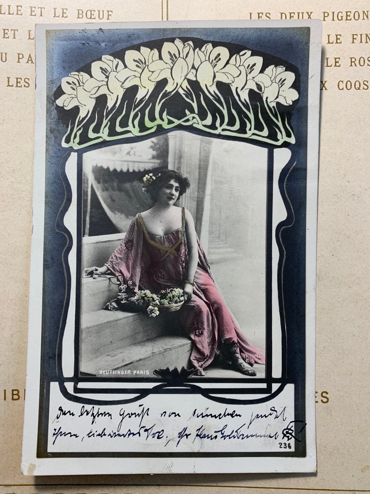 1900 Art Nouveau - Bessie Dean - actrice (MC), Ophalen of Verzenden, Voor 1920, Gelopen, Sterren en Beroemdheden