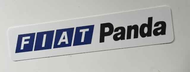 FIAT Panda  -  showroom  kentekenplaat - reclamebord, Ophalen of Verzenden, Zo goed als nieuw, Auto's