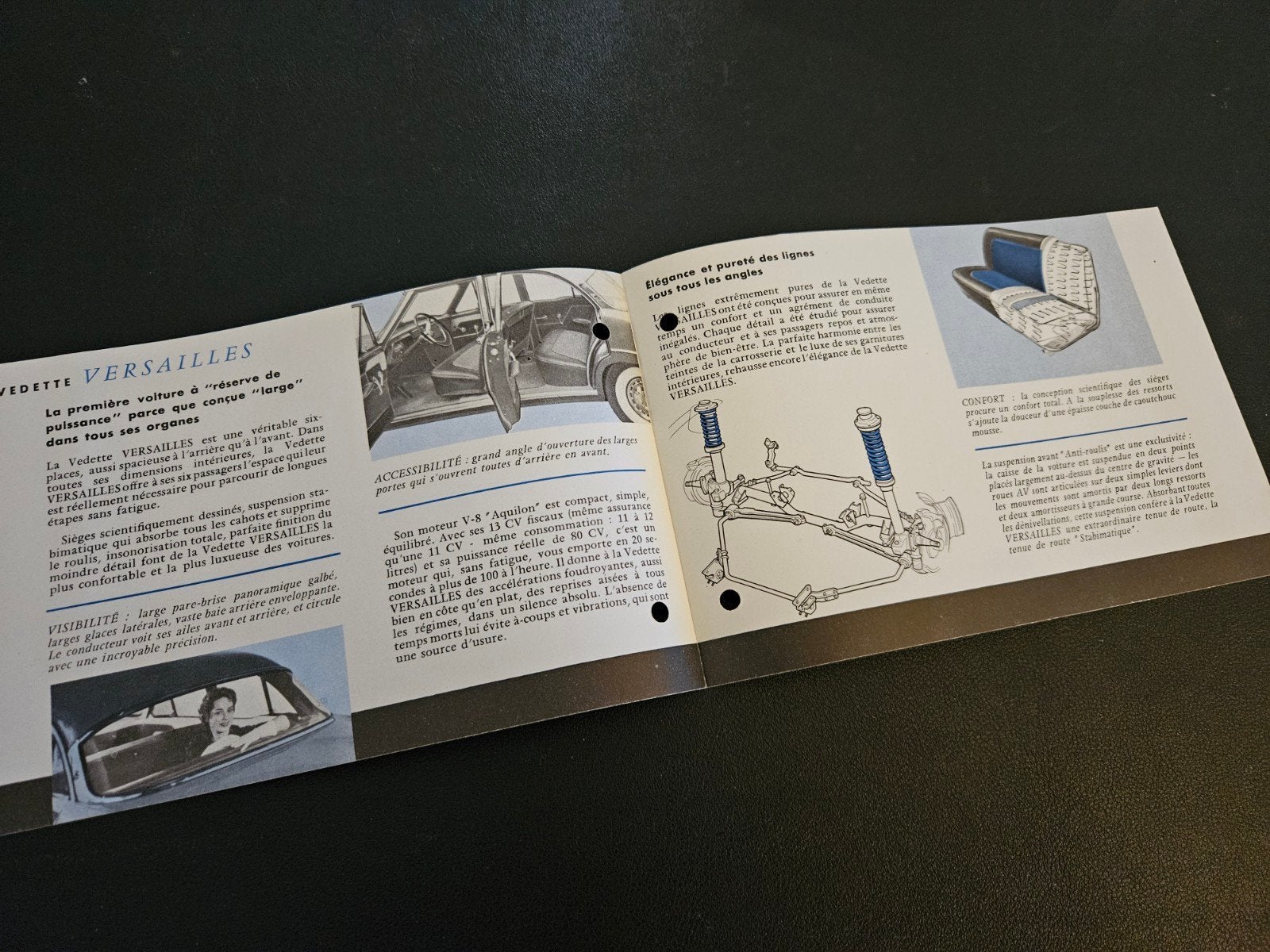 Brochure Simca Vedette Versailles 1956, Ophalen of Verzenden, Zo goed als nieuw, Overige merken