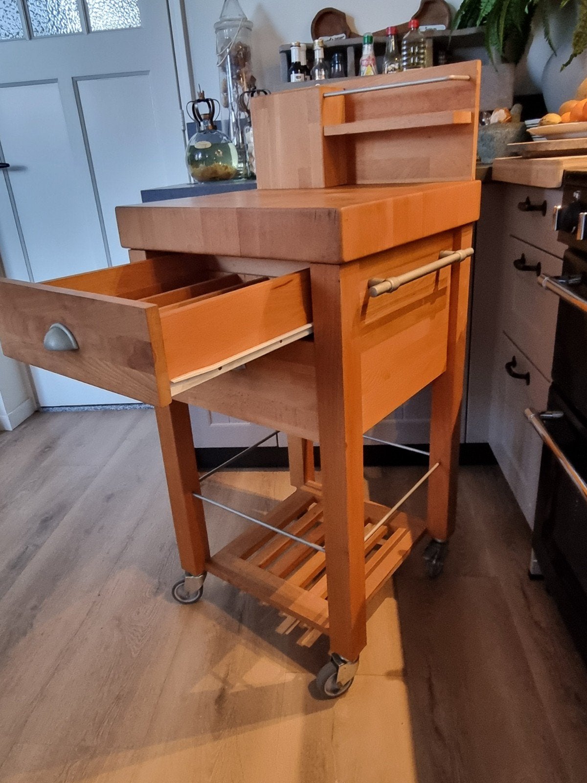 Beuken Keukentrolley, Ophalen of Verzenden, Gebruikt