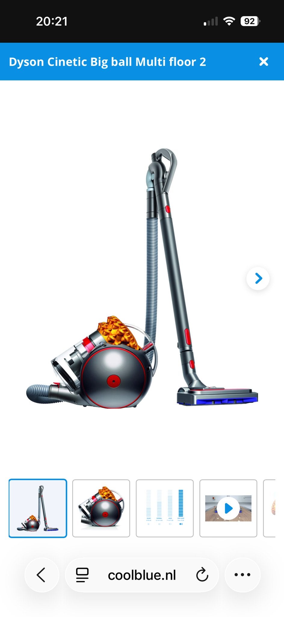 Dyson Big Ball Allergy 2 CY28 stofzuiger met aankoopbewijs, Witgoed en Apparatuur, Stofzuigers, Ophalen, Gebruikt, Dyson, Reservoir