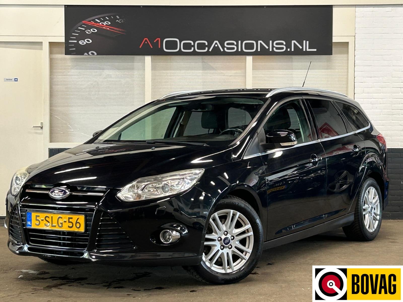 Ford FOCUS Wagon 1.6 EcoBoost Titanium + NAVI (bj 2013), Auto's, Gebruikt, 4 cilinders, 150 pk, Zwart