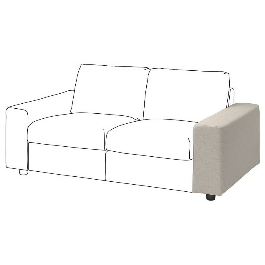 VIMLE Armrest, wide, gunnared beige, 2x, like new, Ophalen, Overige materialen, Wide Gunnared beige, Overige maten
