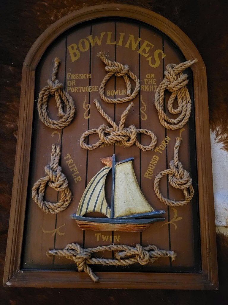 Maritiem knopenbord – Bowlines zeilknopen – houten, Ophalen of Verzenden