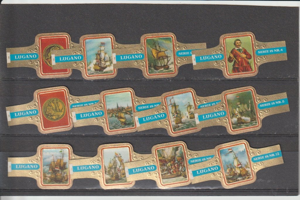 reeks 766  de ruiter  1-12   sigarenbanden, Ophalen of Verzenden, Zo goed als nieuw, Sigarenbandjes