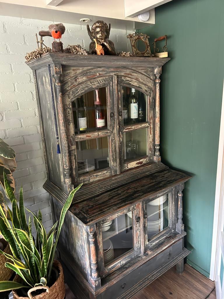 Prachtige landelijke, brocante buffetkast, Ophalen