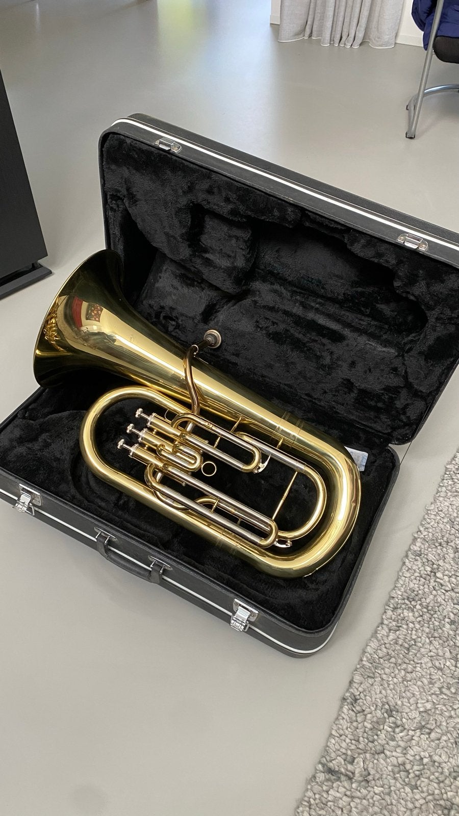 Knight KTEP-1180 Bes instrument met koffer, Ophalen of Verzenden, Gebruikt, Koperblazer, Met koffer of draagtas