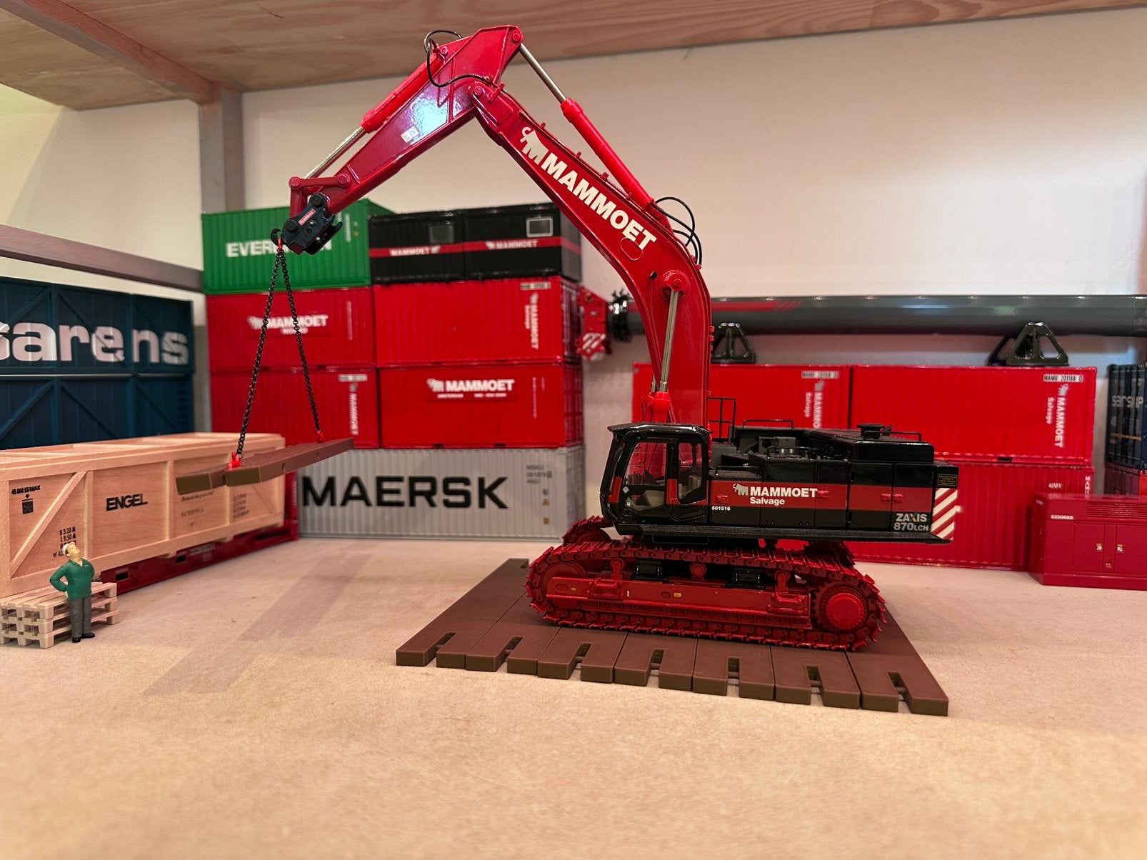 WSI Tekno dragline schotten, Hobby en Vrije tijd, Modelauto's | 1:50, Ophalen of Verzenden, Zo goed als nieuw, Bus of Vrachtwagen