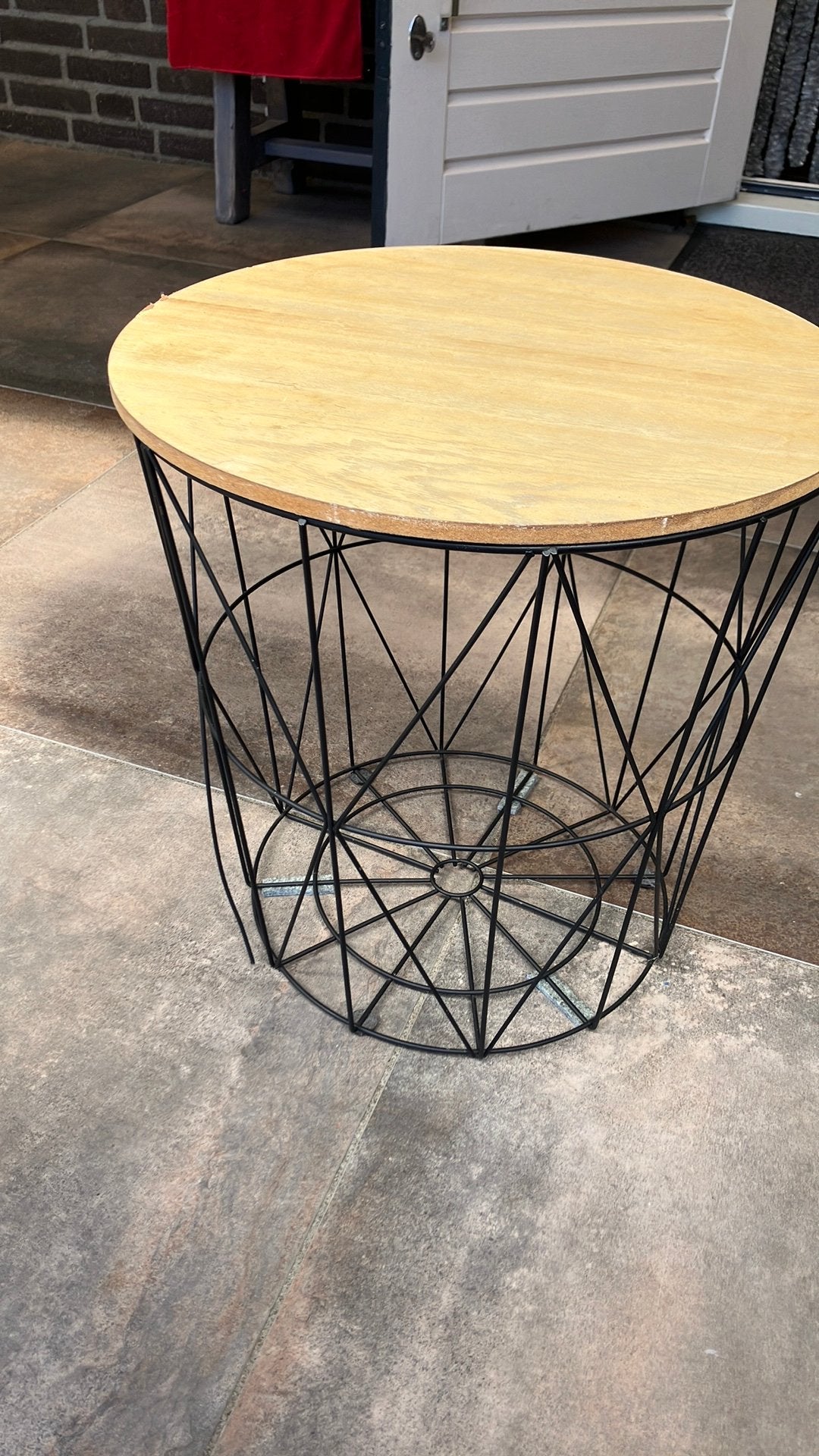 Bijzettafel, Minder dan 45 cm, Minder dan 55 cm, Gebruikt, Metaal of Aluminium