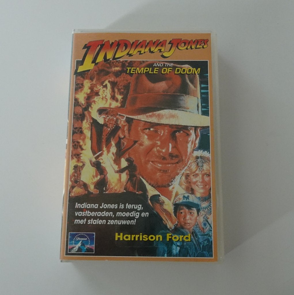 Indiana Jones And The Temple Of Doom - Film op VHS uit 1984, Vanaf 12 jaar, Ophalen, Zo goed als nieuw, Actie en Avontuur