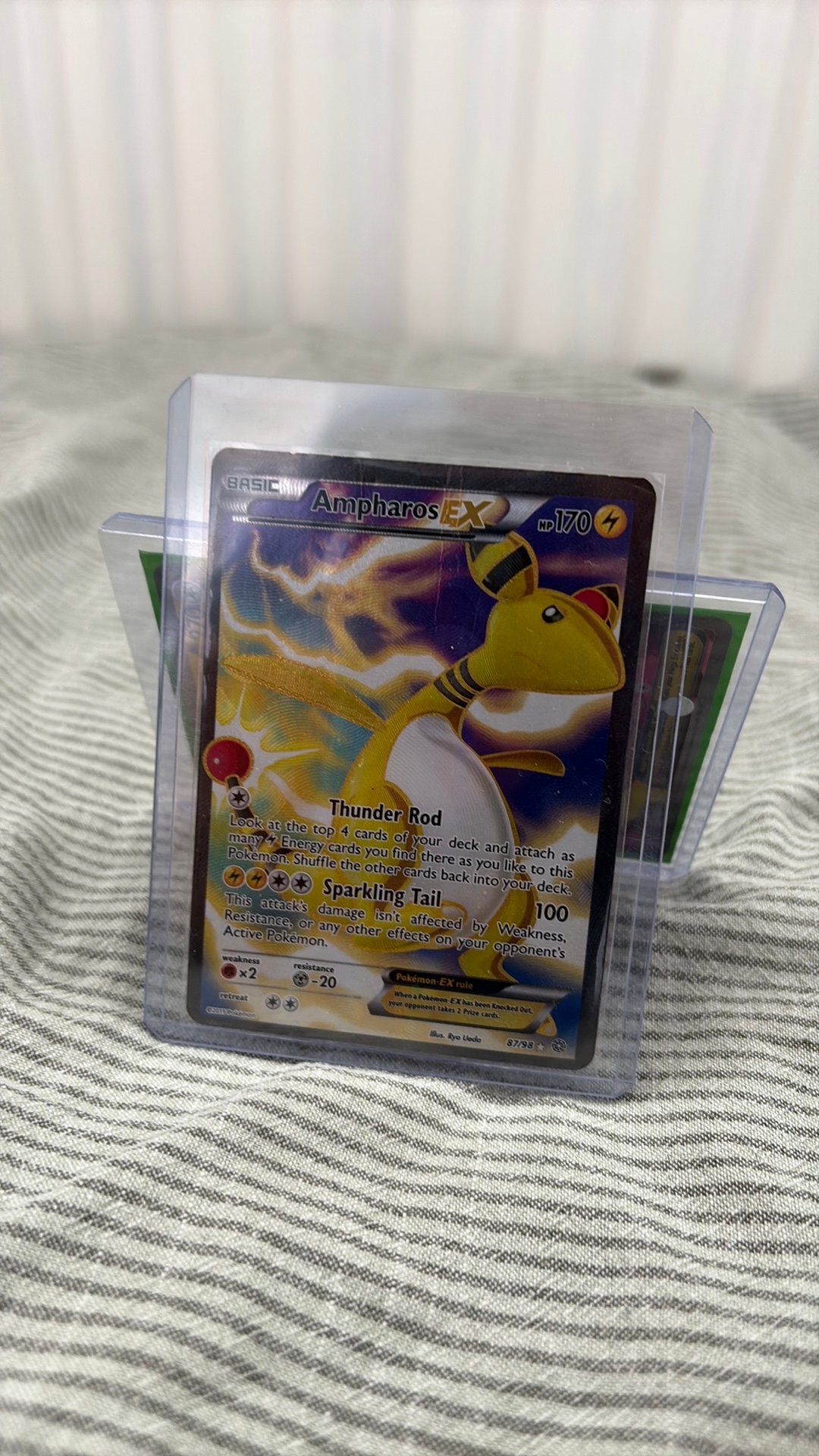 Ampharos EX 87/98, Ophalen of Verzenden, Gebruikt, Losse kaart, Foil