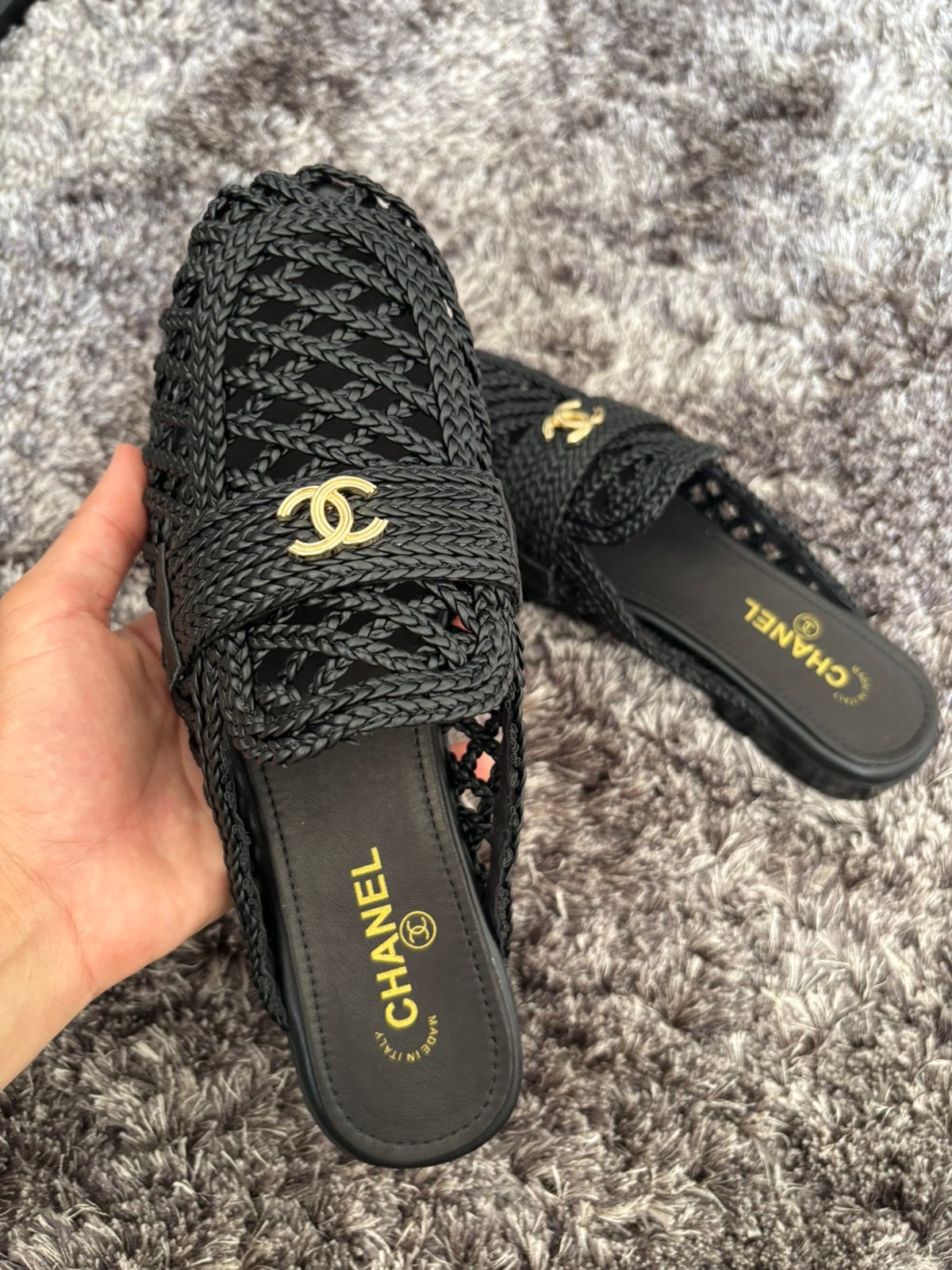 Chanel instappers maat 38, Kleding | Heren, Badmode en Zwemkleding, Ophalen of Verzenden, Overige maten, Zwart