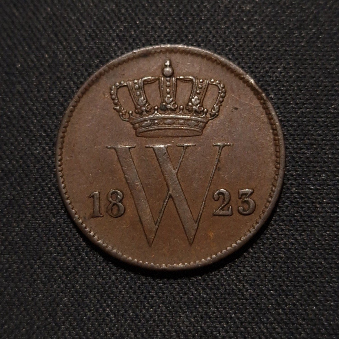 1 cent 1823 U, Verzenden, Koning Willem I, 1 cent, Losse munt
