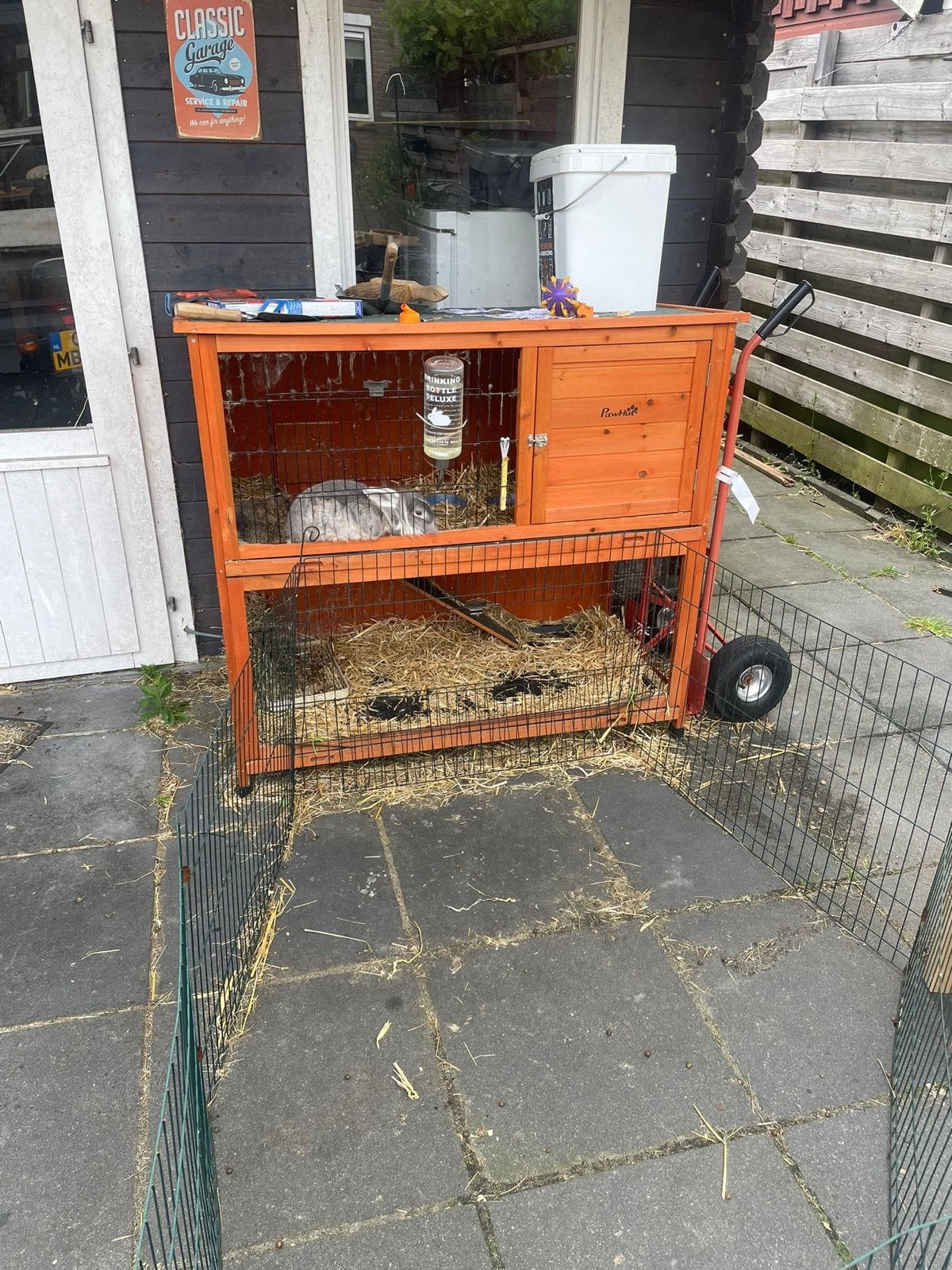 Konijnenhok met ren MOET NU WEG!!!!, Ophalen, 110 cm of meer, Hok, 90 cm of meer