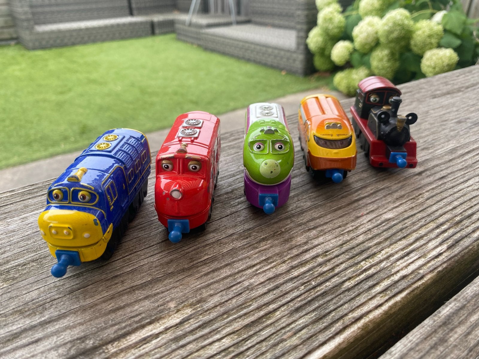 5 Chuggington treintjes, gebruikt, Ophalen of Verzenden, Gebruikt
