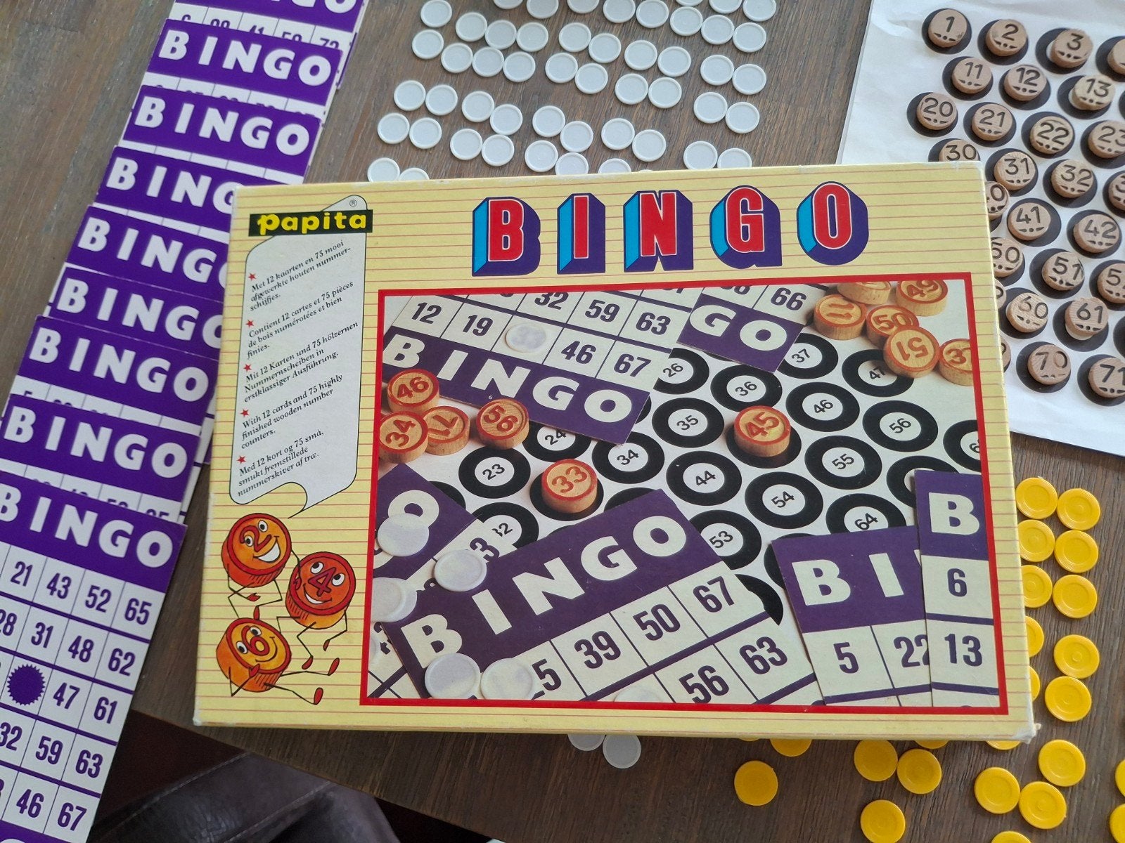 Papita Bingo Spel - Compleet en in goede staat, Vijf spelers of meer, Ophalen of Verzenden, Gebruikt, Papita