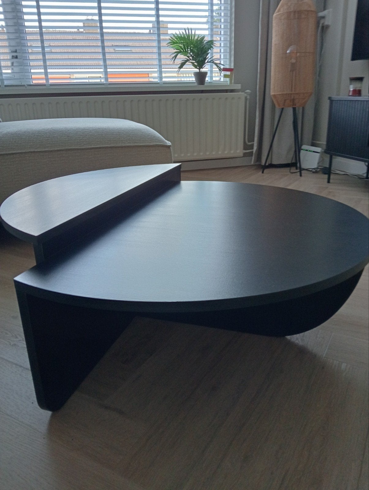 Organische salontafel zwart, Ophalen, Overige materialen, Gebruikt, 50 tot 100 cm