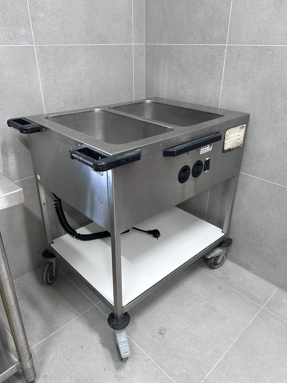 bain-marie wagen, warmhoudwagen, bain-marie trolley, Ophalen