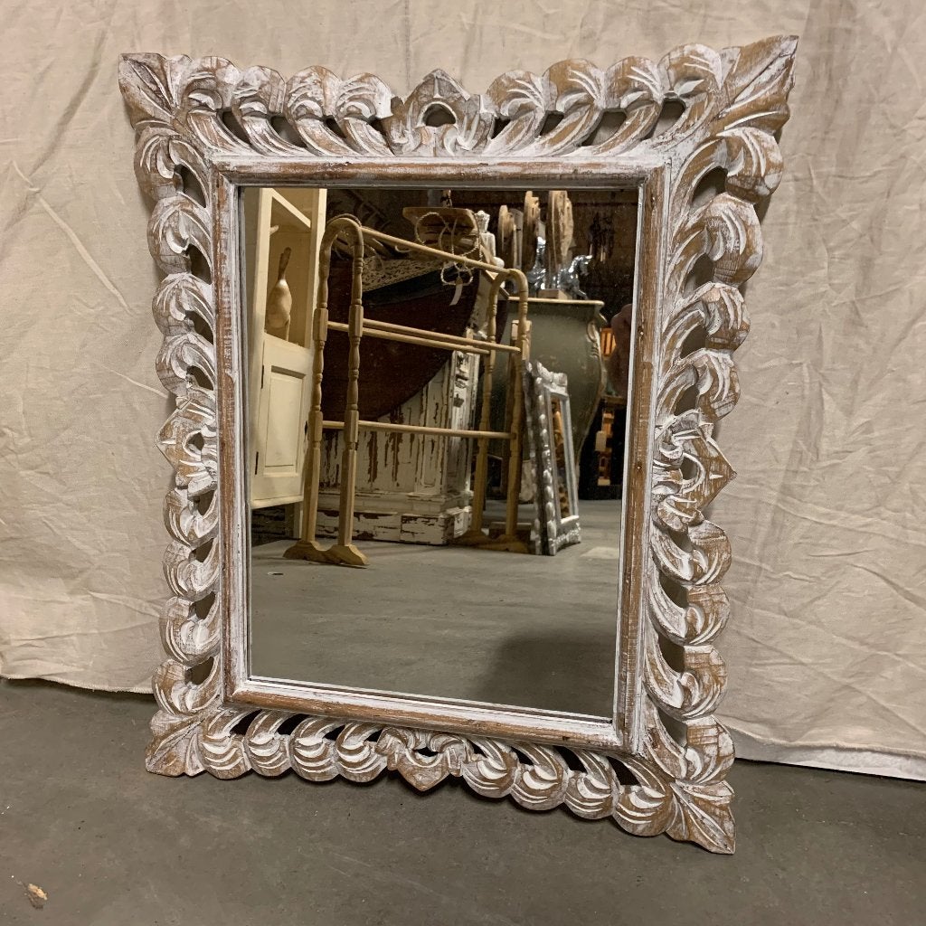 barok spiegel  wit - lijst 60 x 50 cm - Gratis bezorgd, TTM Wonen, Meubels – (Perzische) Tapijten en Woonaccessoires, Taag 63, 2491 CS, Den Haag (Forepark)