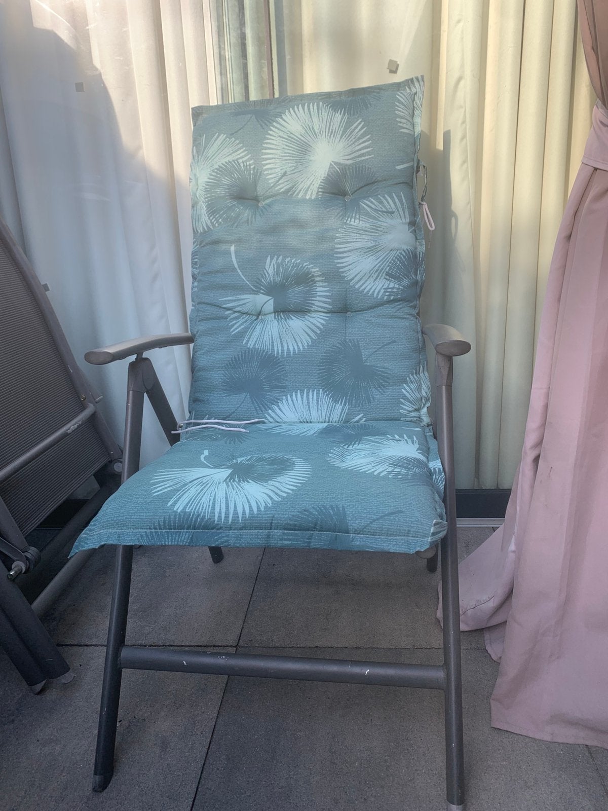 Set van 4 zitkussens voor tuinstoelen, Tuin en Terras, Tuinstoelen, Ophalen, Zo goed als nieuw, Textileen