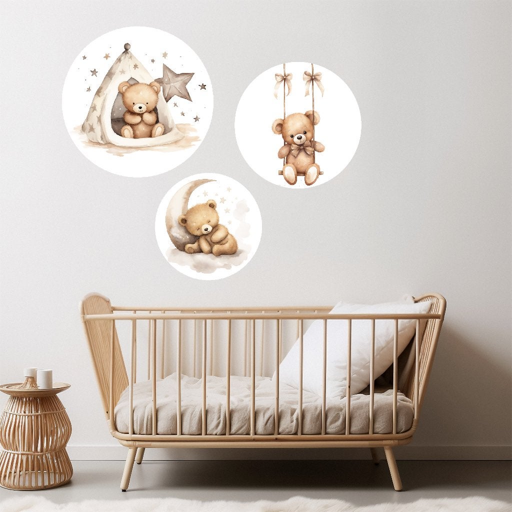 Set Muurcirkels Forex Lieve Beren Little Dreamzzz, Bi & Li Creaties, Nieuw, Ophalen of Verzenden, Bilicreaties@gmail.com
