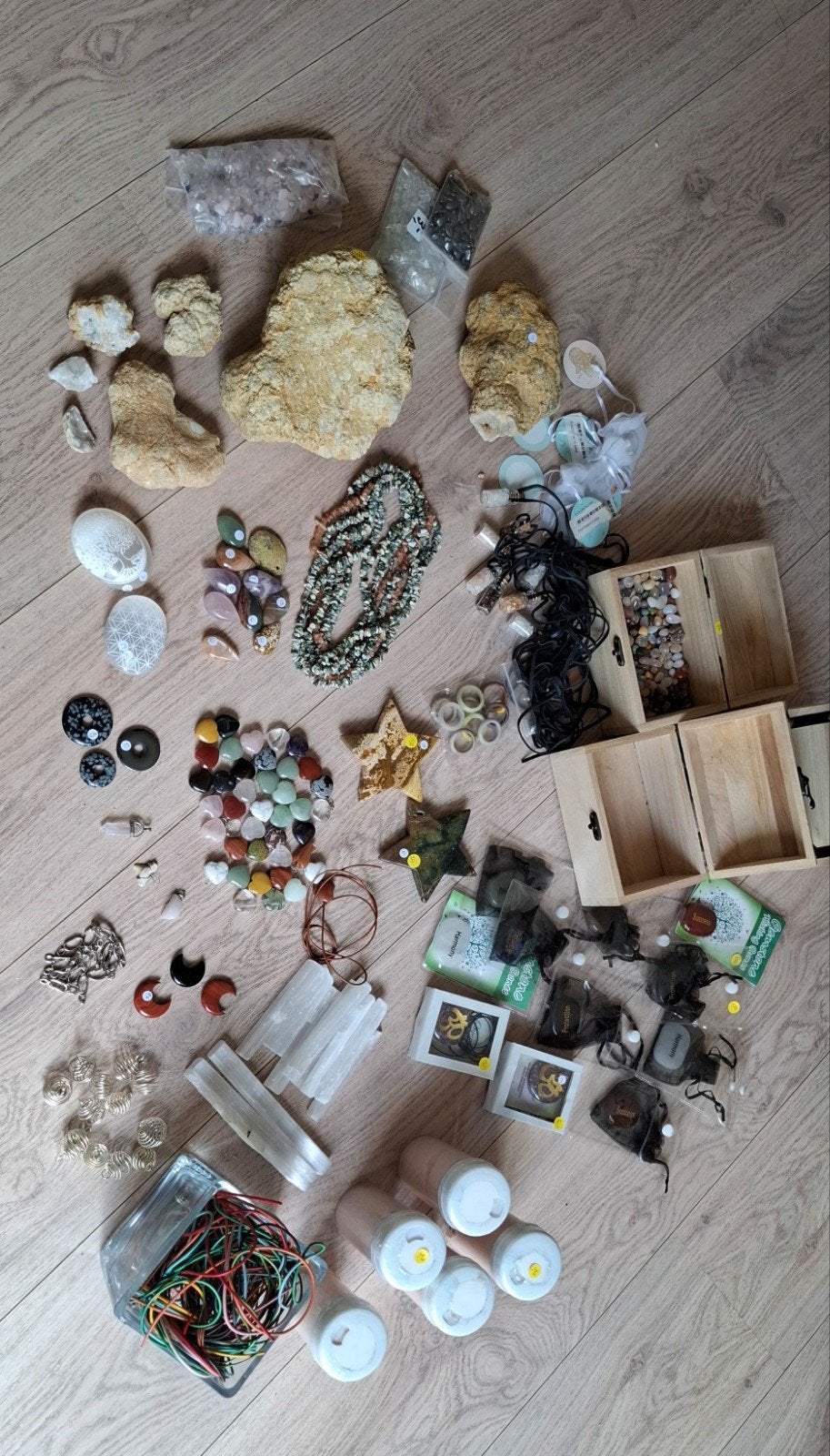 Grote partij edelstenen, mineralen, edelsteenhangers en meer, Sieraden, Tassen en Uiterlijk, Edelstenen, Ophalen, Nieuw