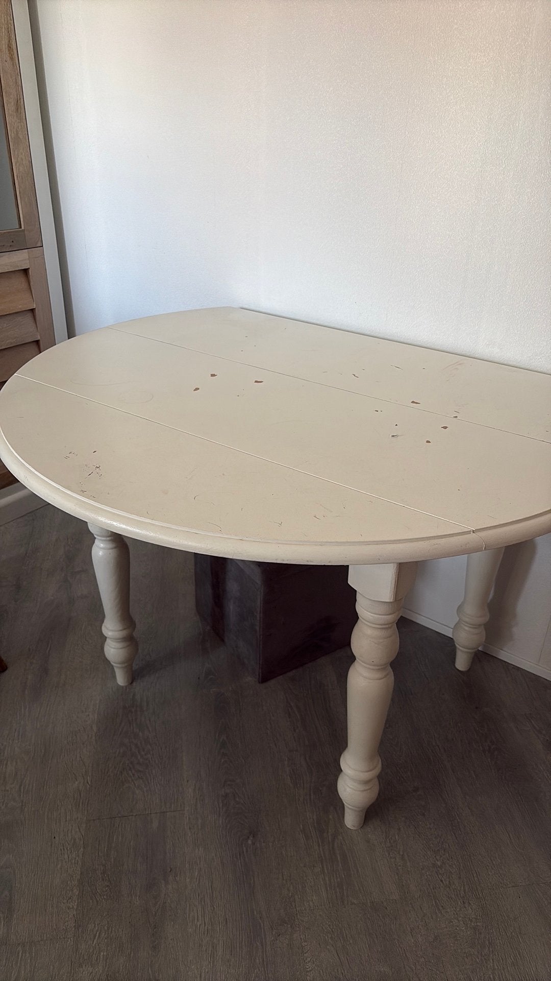Landelijke brocante eettafel, Ophalen