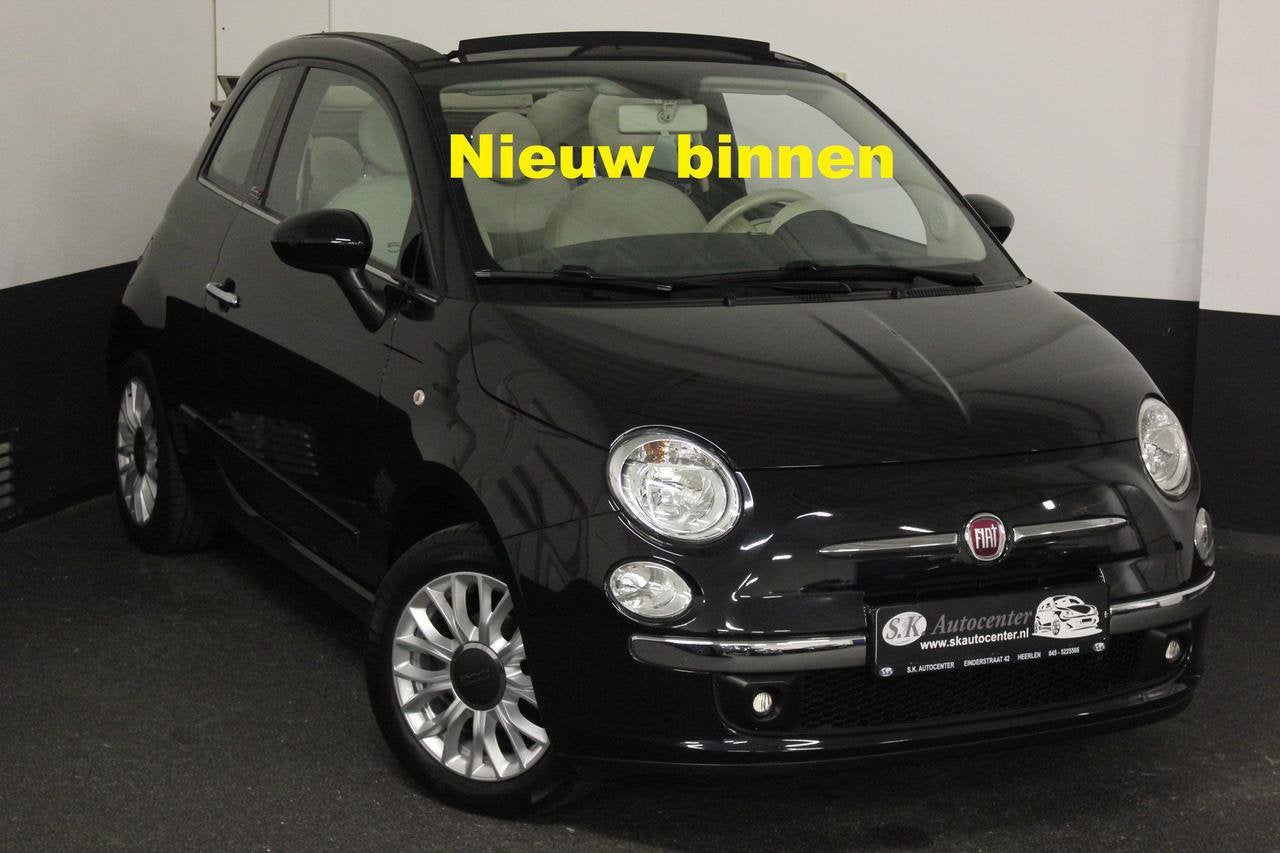 Fiat 500C CABRIO 1.2 LOUNGE 1E EIGENAAR*AIRCO*PARK*MOOI, Euro 5, Stof, Gebruikt, 4 stoelen