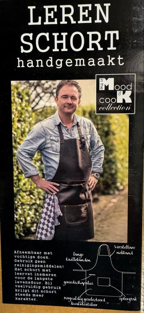Exclusief Lederen BBQ Schort - Handgemaakt Nederlands Produc, Ophalen of Verzenden, Nieuw