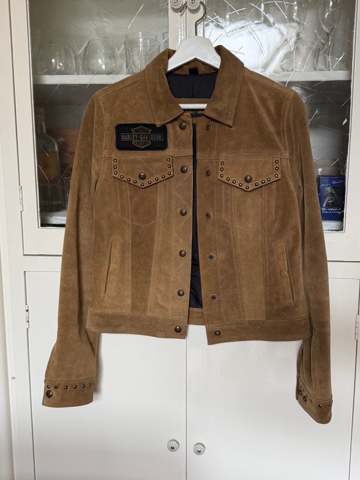 Harley Davidson dames jas XS, leer, Ophalen of Verzenden, Zo goed als nieuw, Maat 34 (XS) of kleiner, Bruin