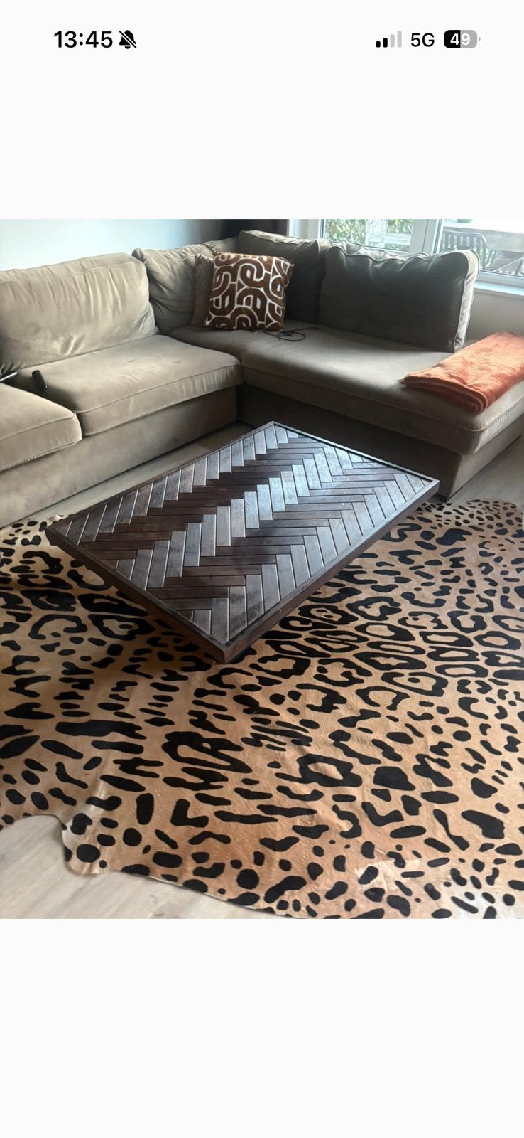Speciale zelf gemaakte salontafel, 100 tot 150 cm, Zo goed als nieuw, Rechthoekig, 50 tot 100 cm