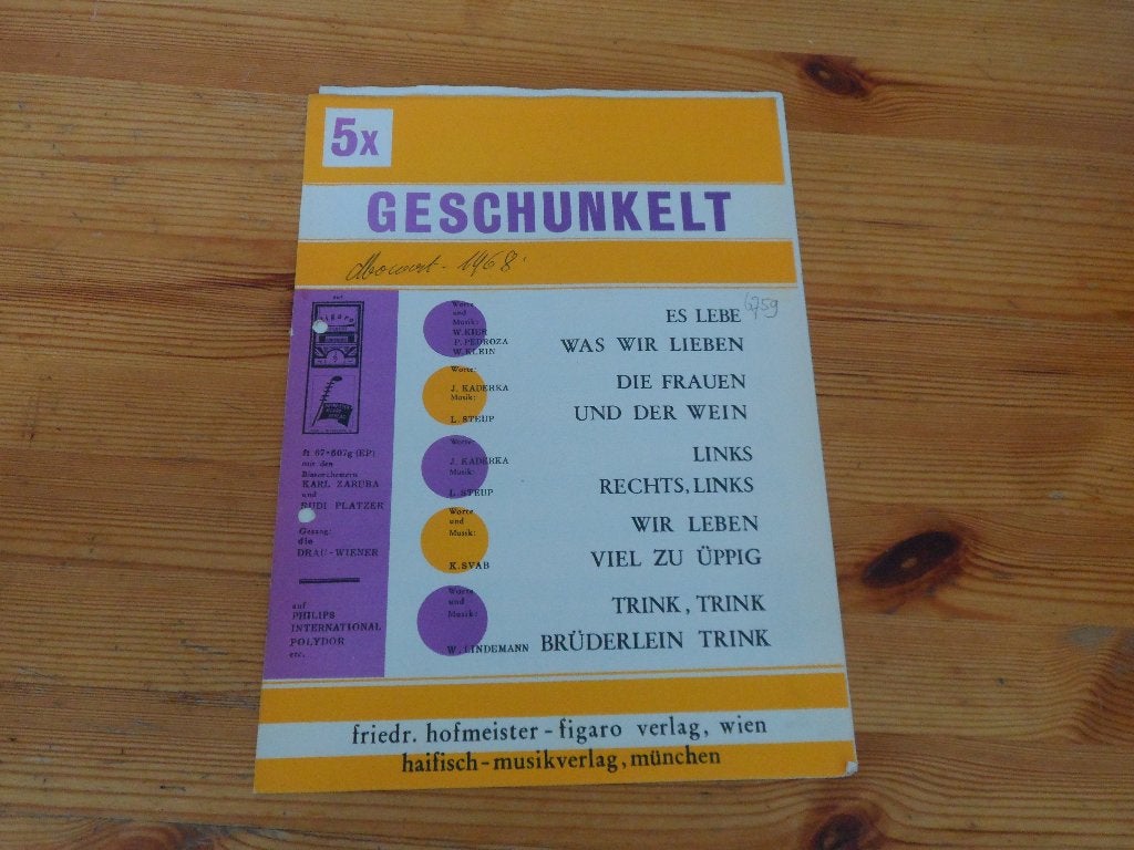 5x geschunkelt - kier / kaderka / steup / svab / lindemann, Gebruikt, Gitaar, Ophalen of Verzenden, Artiest of Componist