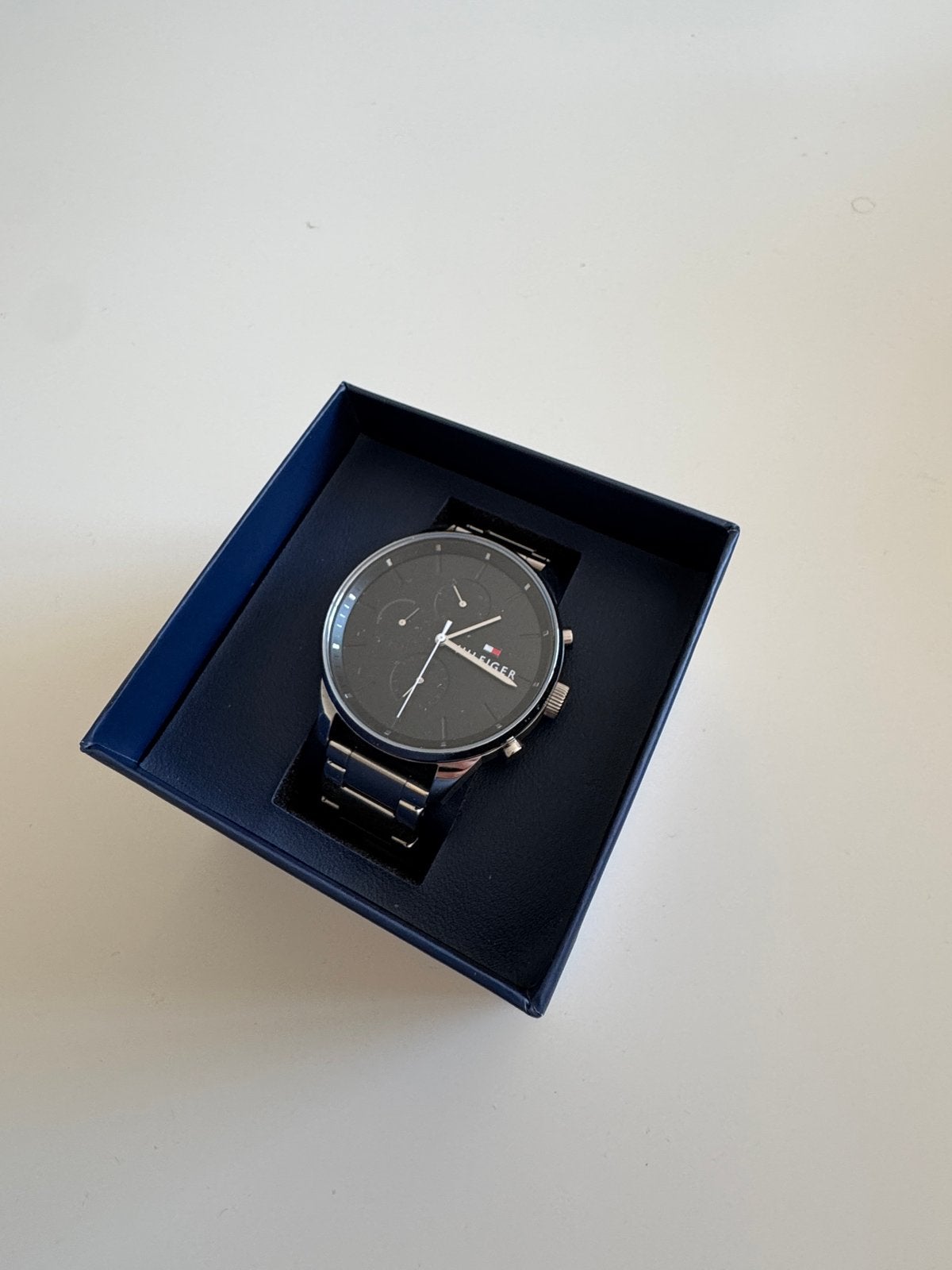 Tommy Hilfiger Herenhorloge - Zo goed als nieuw, Overige merken, Staal, Polshorloge, Ophalen of Verzenden