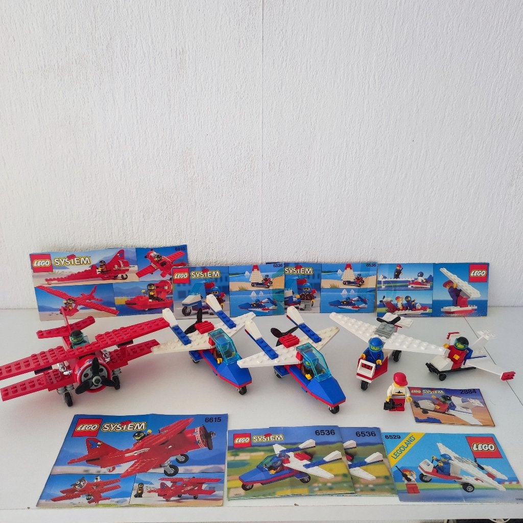 Lego Plane Bundle: 6615, 6529, 2884 & 6536 x2, Overige thema's, Inclusief instructies, Lego, Ophalen of Verzenden