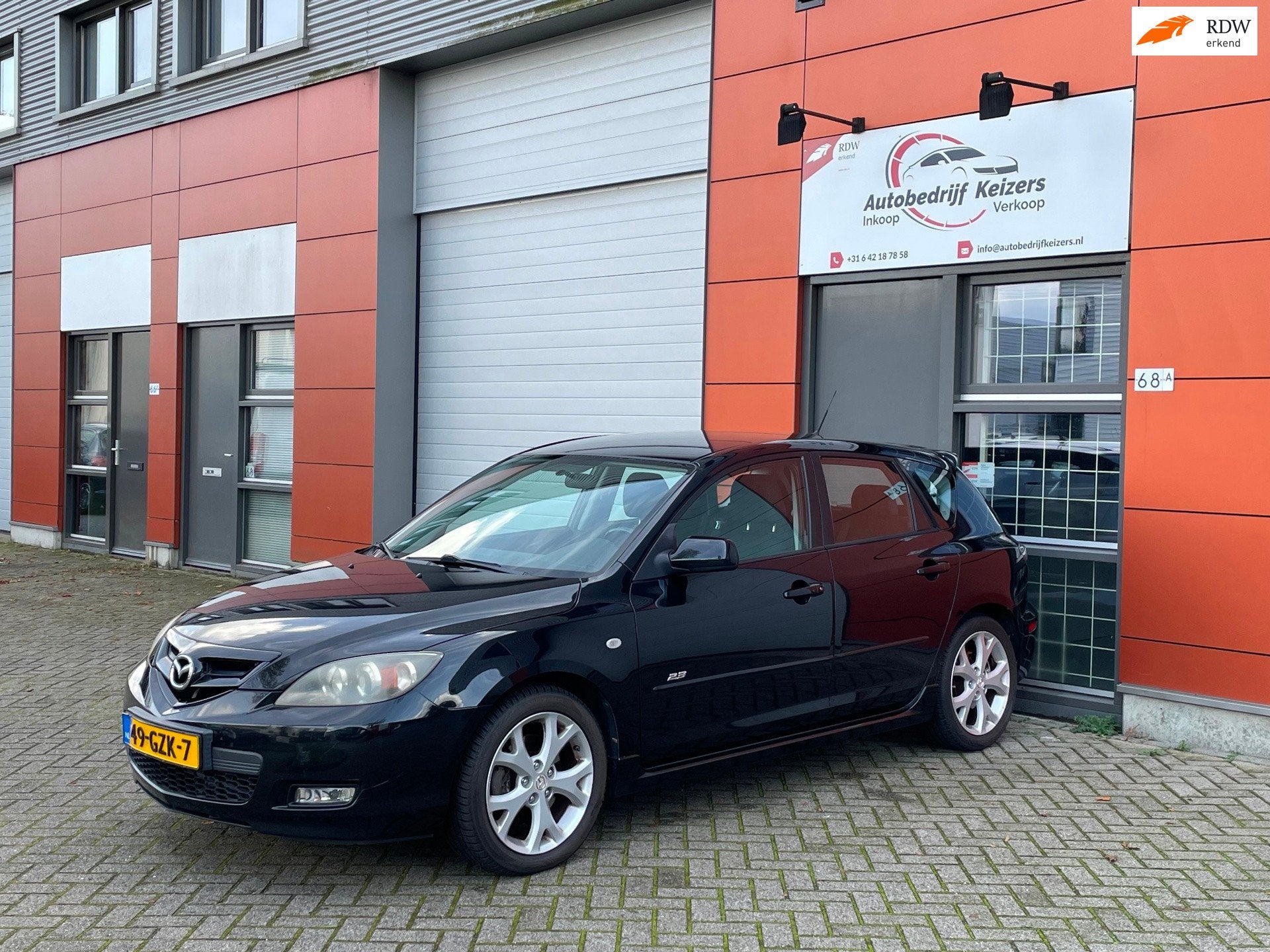 Mazda 3 2.3 MPS APK AIRCO CNTRL CRUISE ARMSTEUN, Auto's, Verwarmde buitenspiegels, 1300 kg, Gebruikt, 700 kg