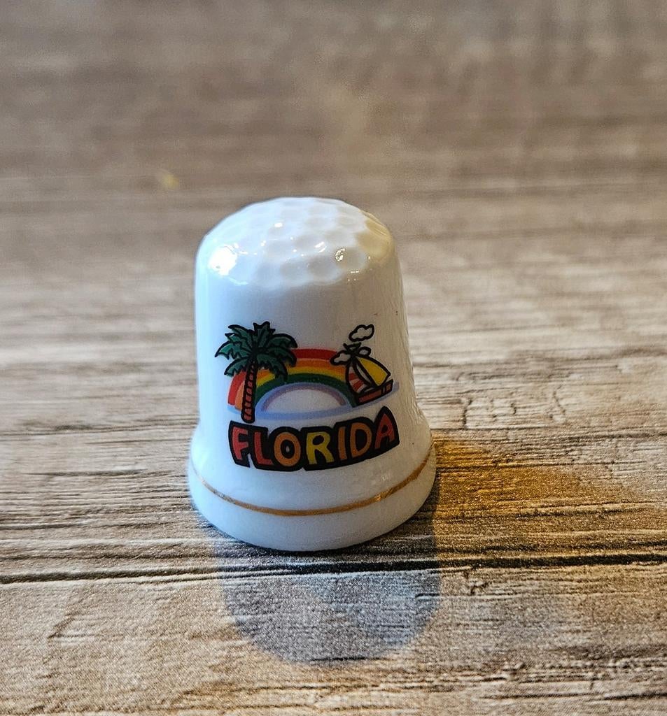 Vingerhoedjes verzamelen  - Florida  - vingerhoed, Ophalen of Verzenden, Zo goed als nieuw, Porselein, Buitenland