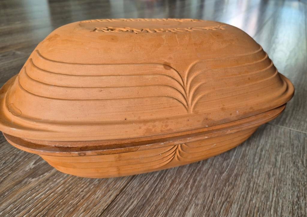 Grote Römertopf - Oven- en Magnetronbestendig, Ophalen of Verzenden, Steen/keramiek, Overige typen, Gebruikt