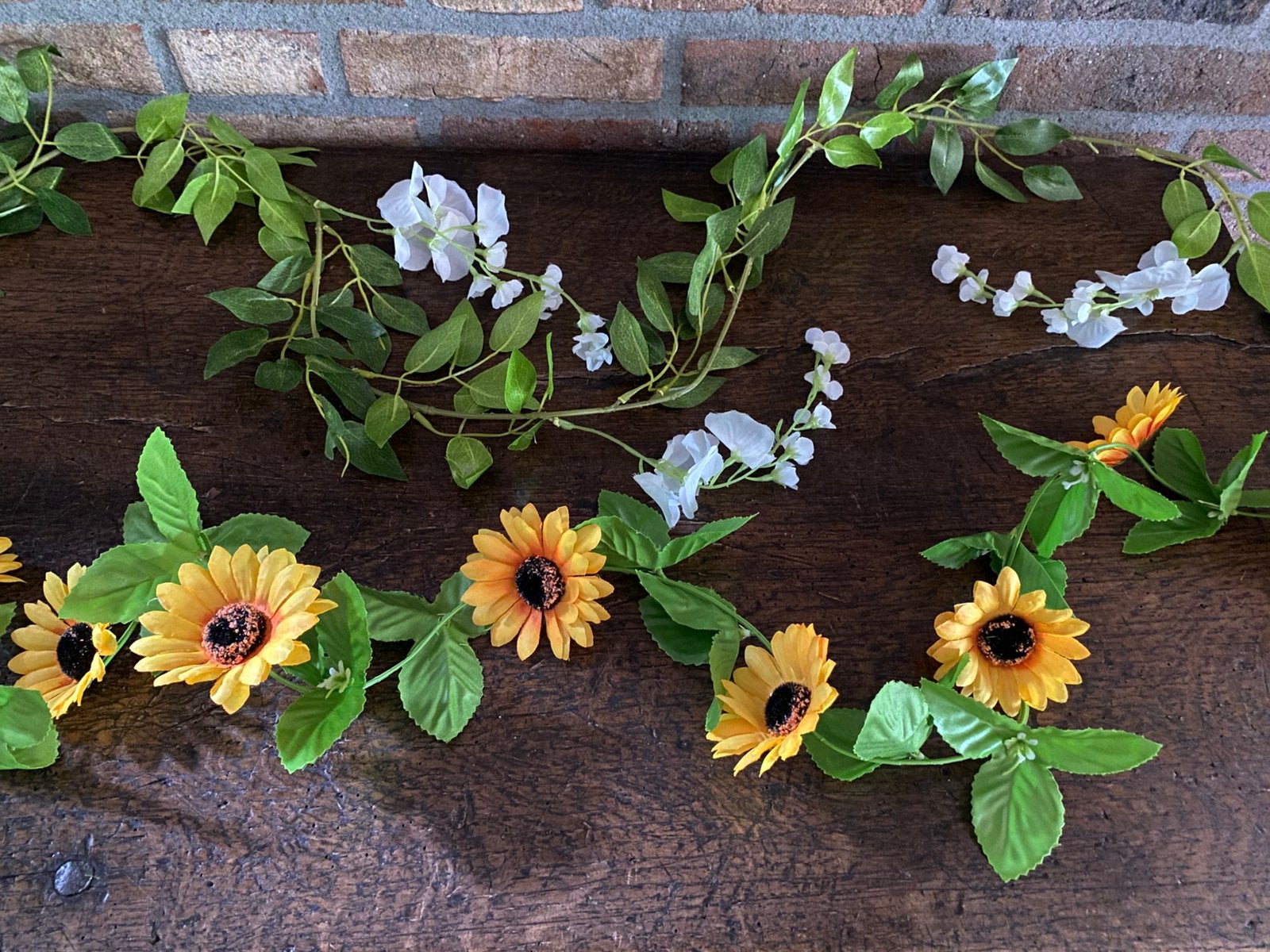 Decoratie slinger met kunstbloemen, 4 stuks, Ophalen of Verzenden, Nieuw
