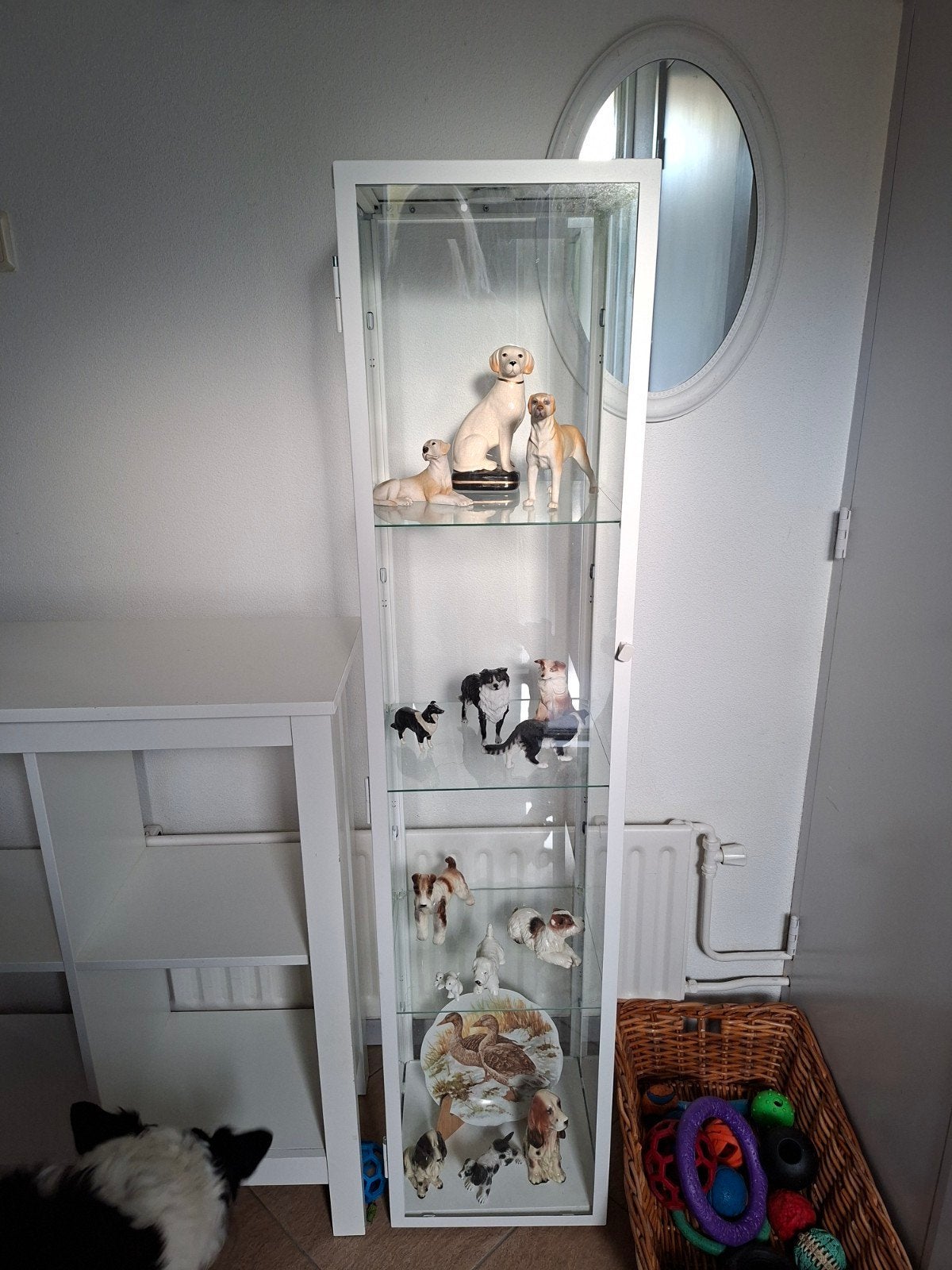 Ikea BLÅLIDEN Vitrinekast wit met verlichting, Ophalen, Minder dan 50 cm, Glas, 150 tot 200 cm