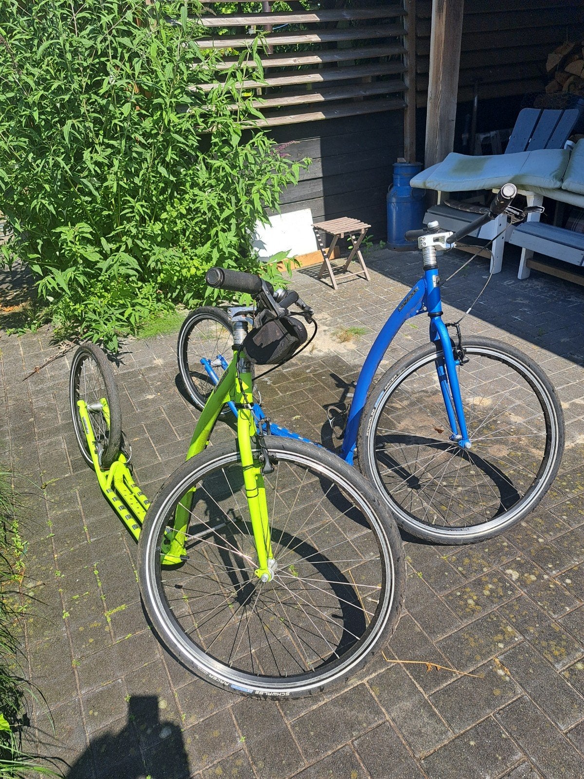 Twee Kickbikes / Steps - Blauw en Groen, Ophalen of Verzenden, Gebruikt, Kickbike, Kostka