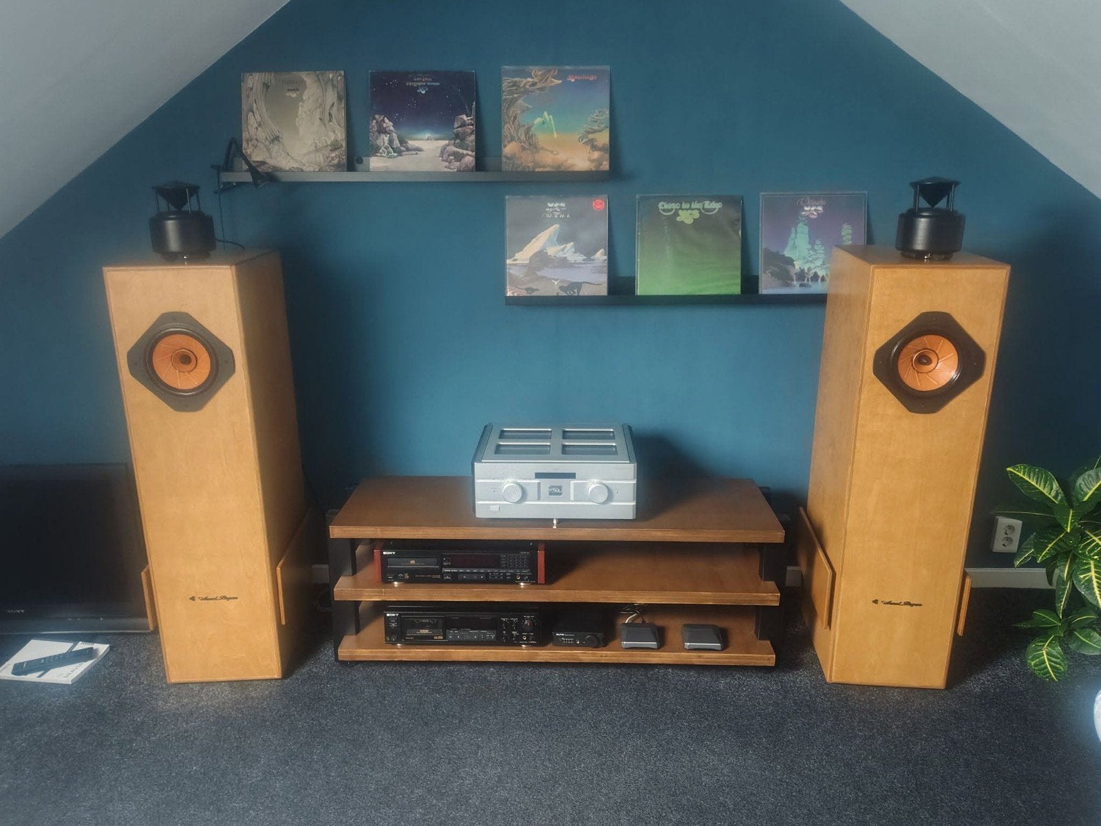 Aurel Bryan 8 inch transmissielijn speakers., Ophalen, Zo goed als nieuw, Stereo speakers, Overige merken